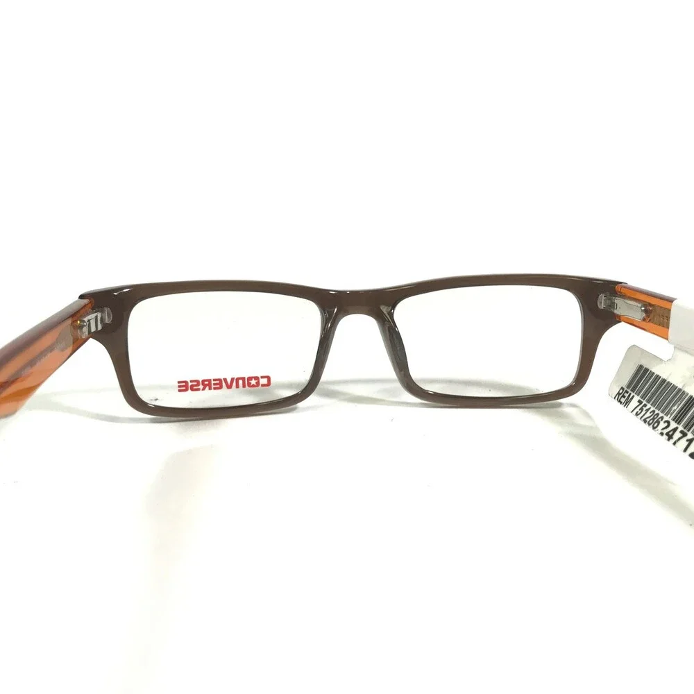 Converse Kids Eyeglasses Frames K003 BROWN Orange Rectangular Full Rim 45-16-130